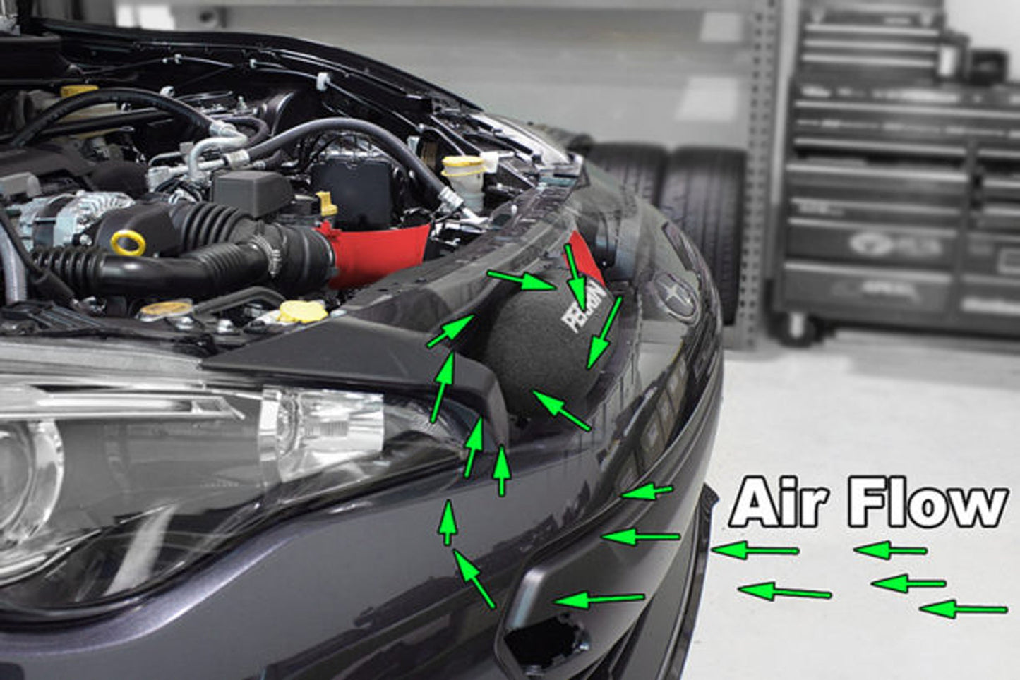 Perrin Performance 14-20 Subaru BRZ / 17-20 Toyota 86 Cold Air Intake [Manual Trans Only] Wrinkle Red (perPSP-INT-333RD)