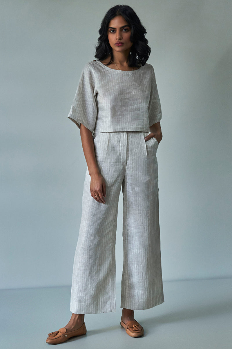 Light Doeskin Woven Linen Co-ord Set