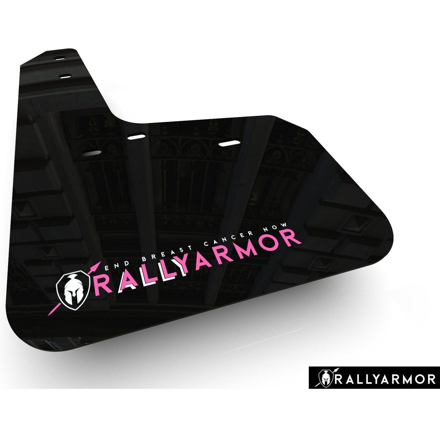 Rally Armor 2017+ Honda Civic Type R Black Mud Flap BCE Pink Logo (ralMF47-BC20-BLK/PK)