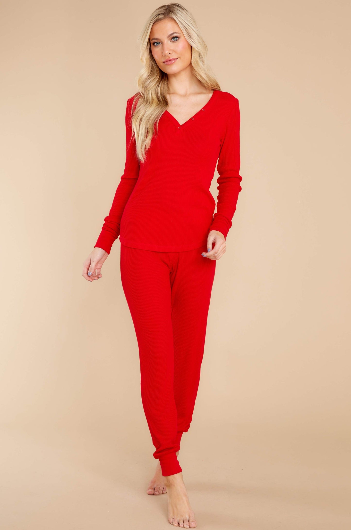 Feeling Comfy Red Long Sleeve Top