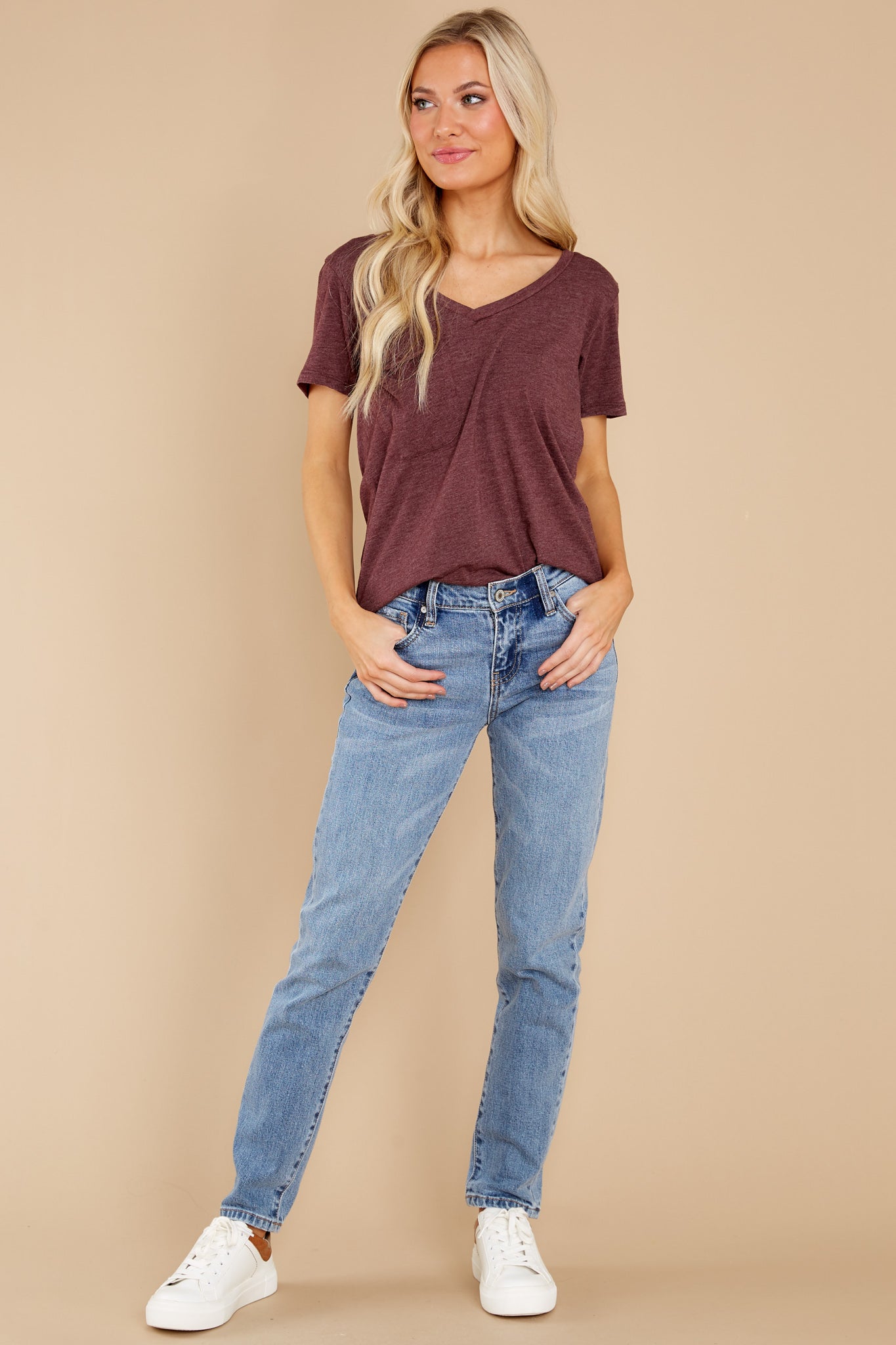 Crimson Pocket Tee