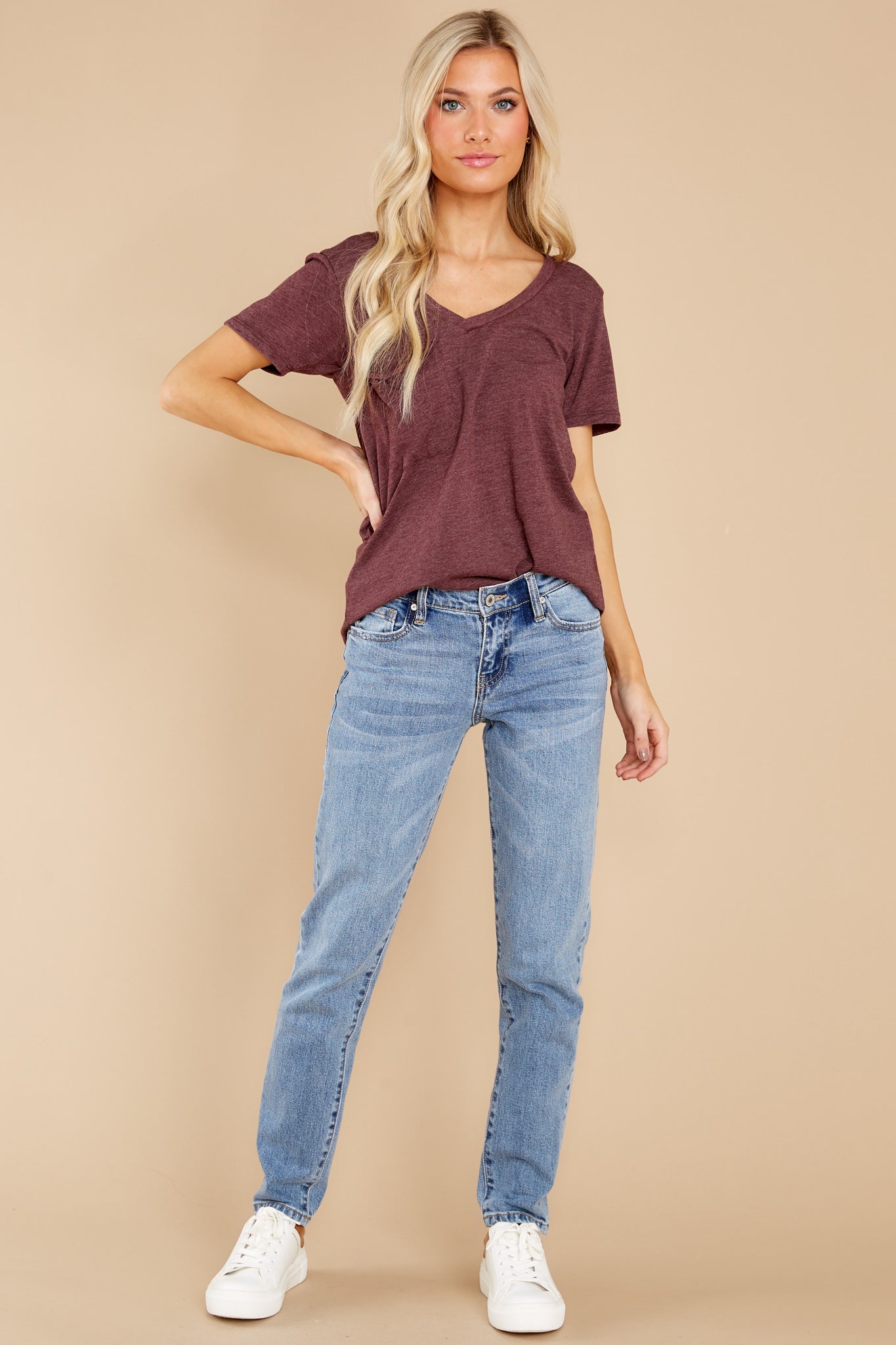 Crimson Pocket Tee