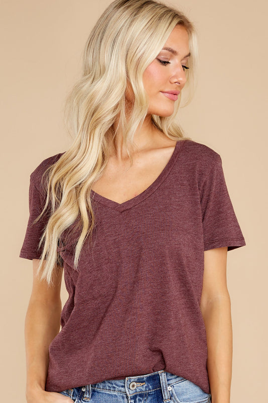 Crimson Pocket Tee
