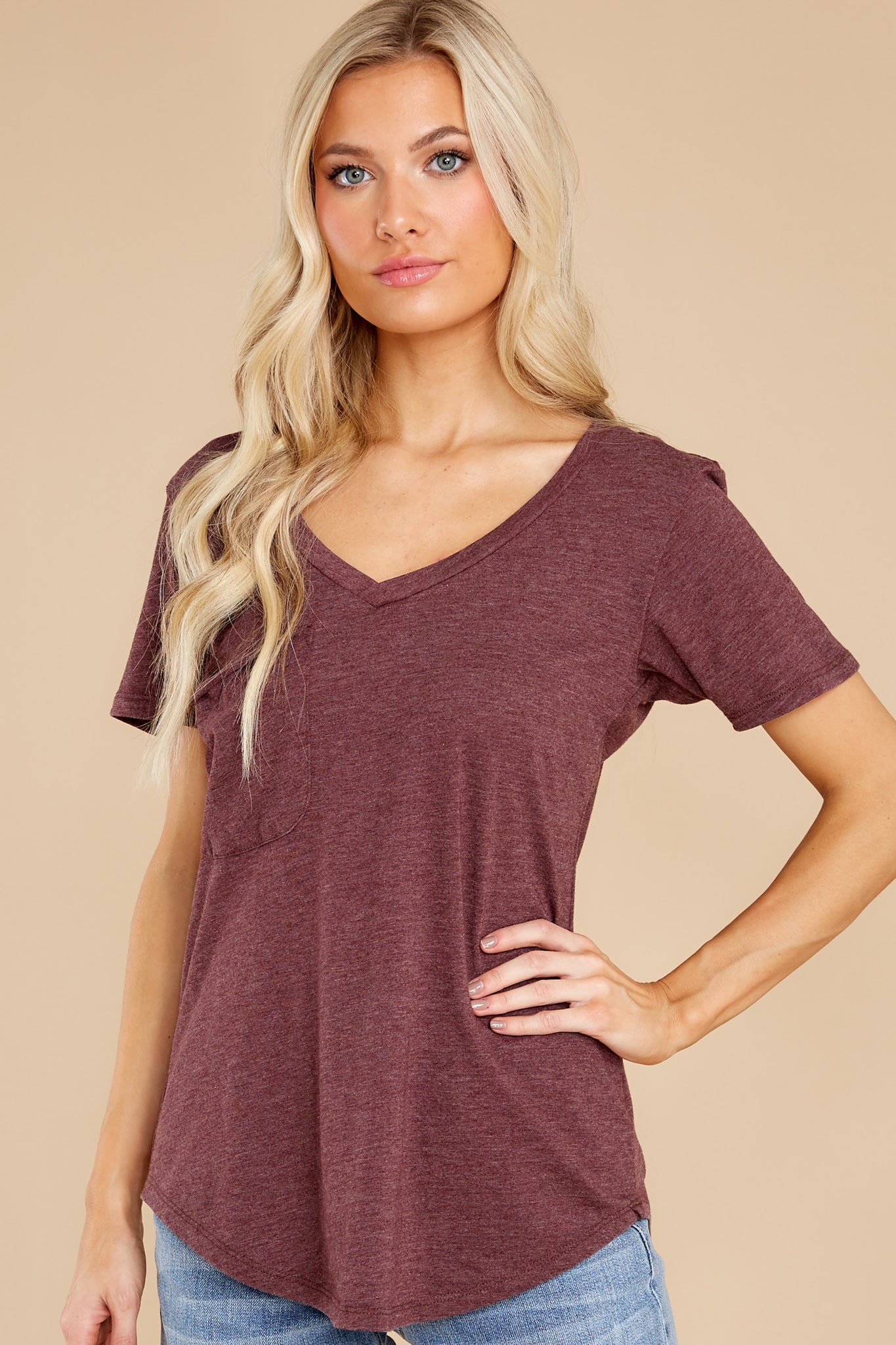 Crimson Pocket Tee
