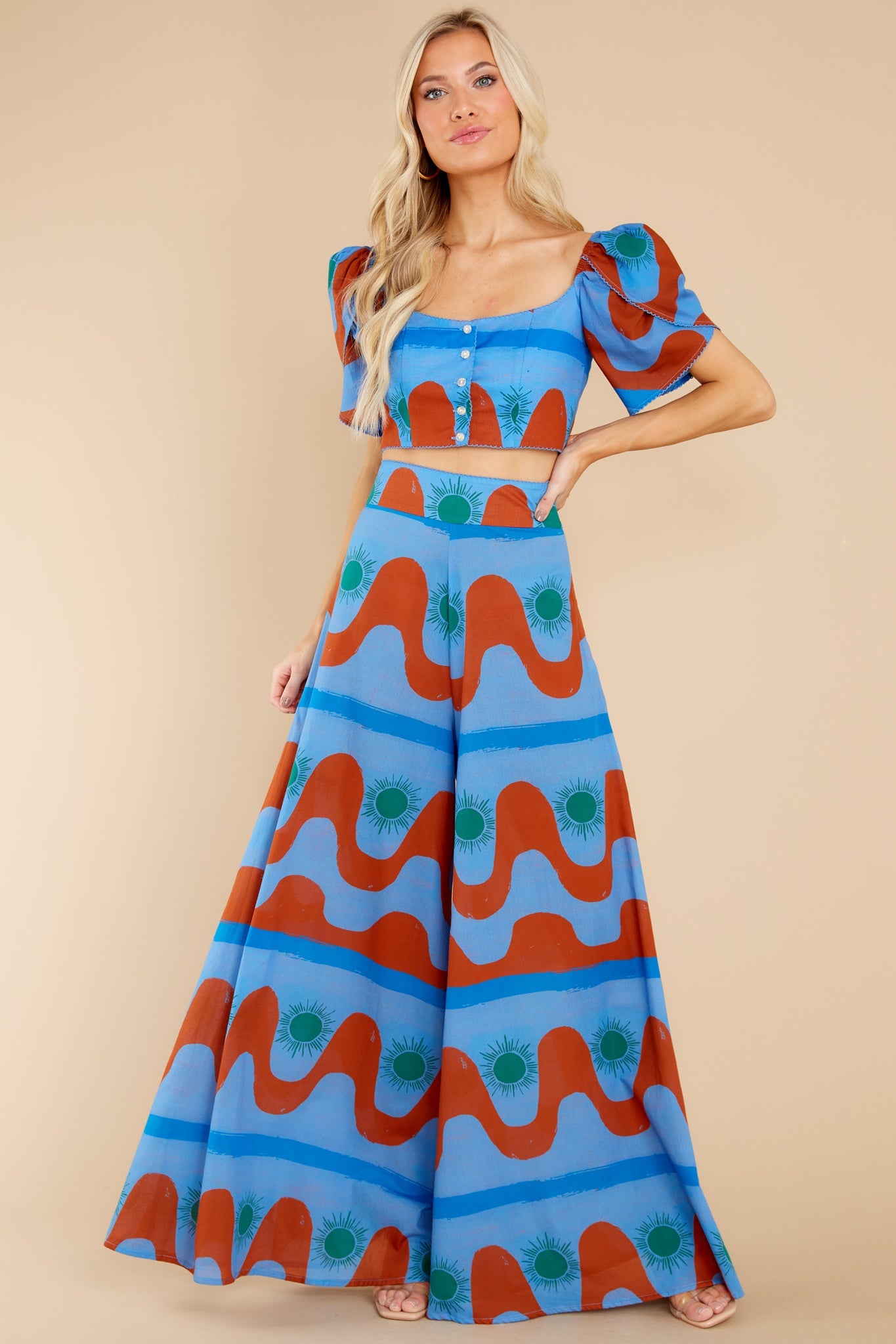 Caoba Agua Print Pants