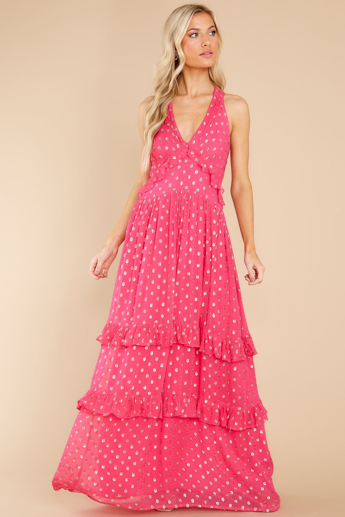 Feelings Of Love Magenta Maxi Dress