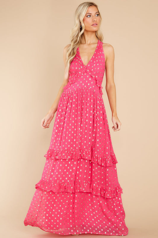 Feelings Of Love Magenta Maxi Dress