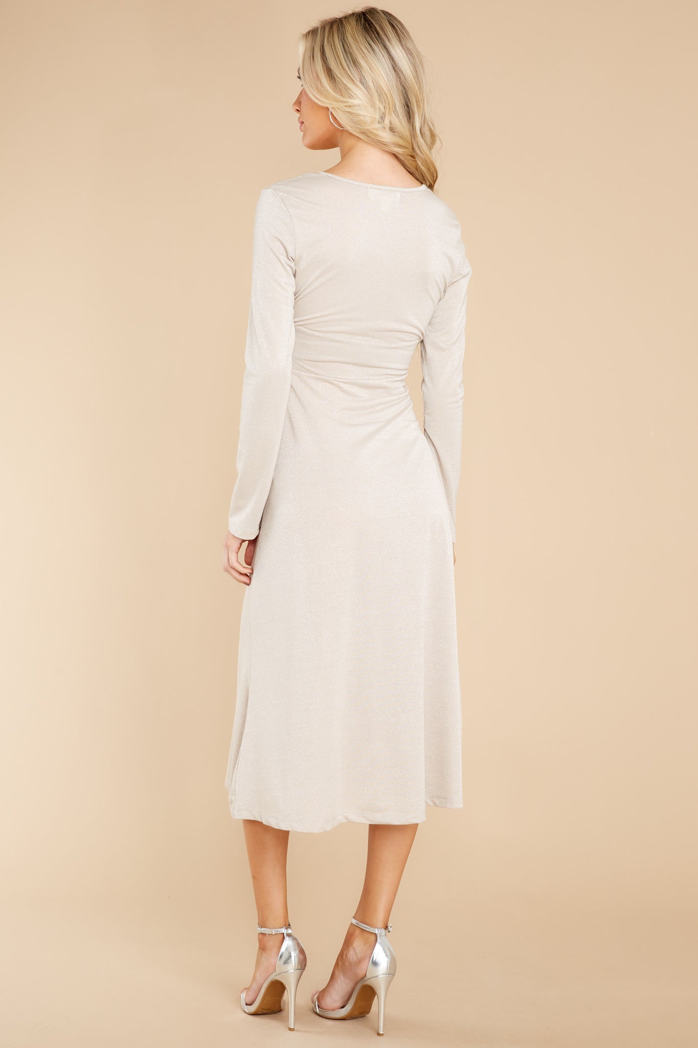 Andromeda Champagne Silver Maxi Dress