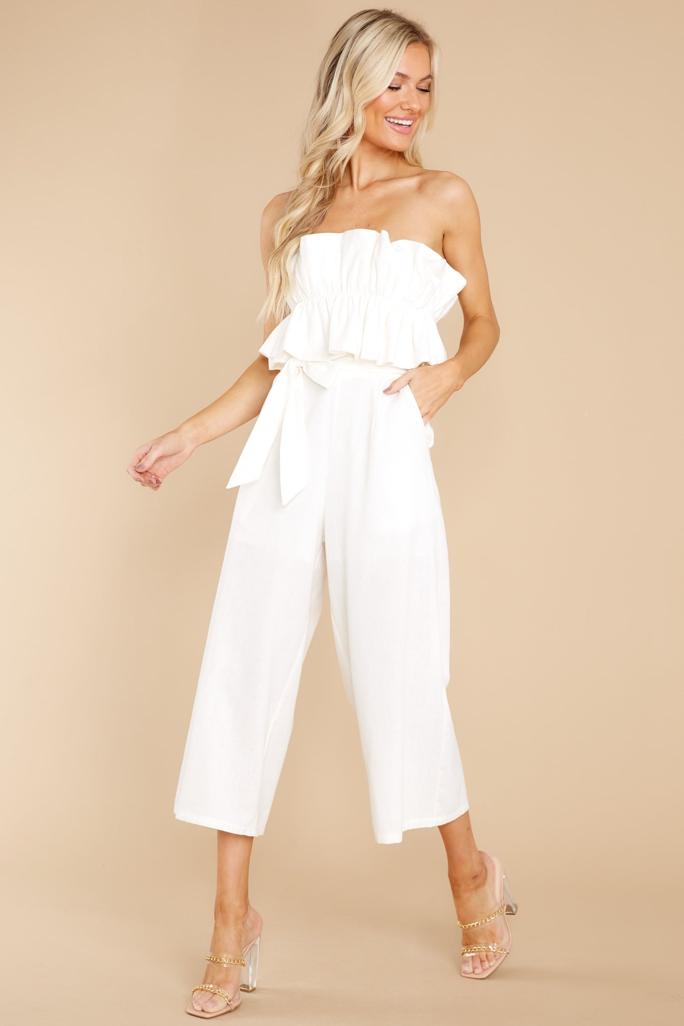 Can You Believe This White Jumpsuit