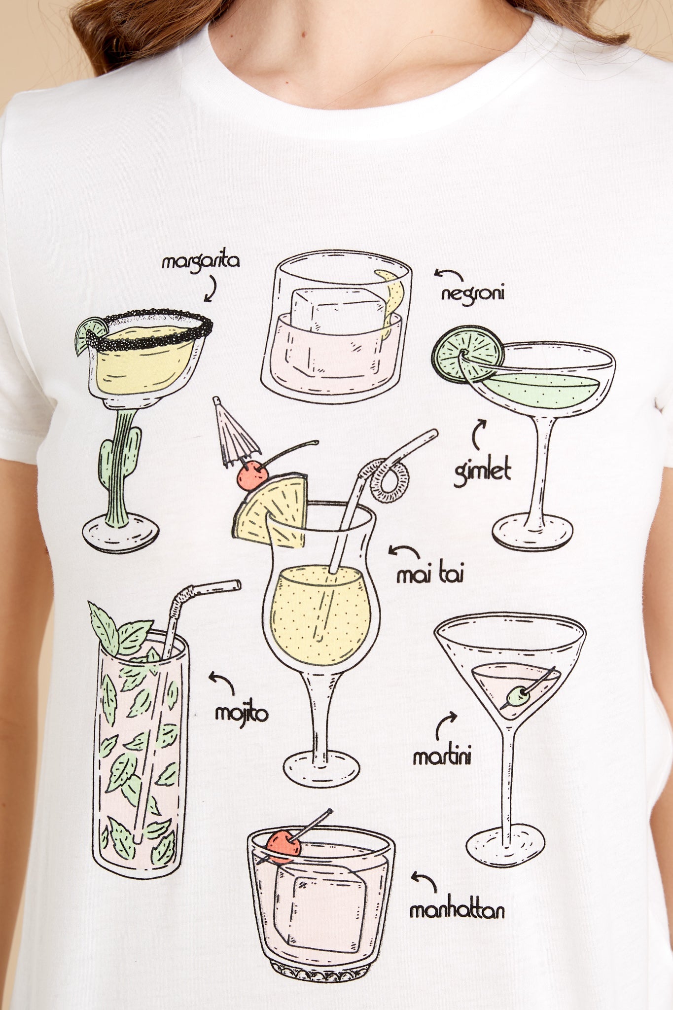Cocktails Ivory Tee