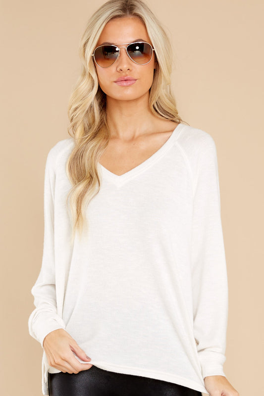 Lyndell Sandstone Brushed Slub Sweater Top