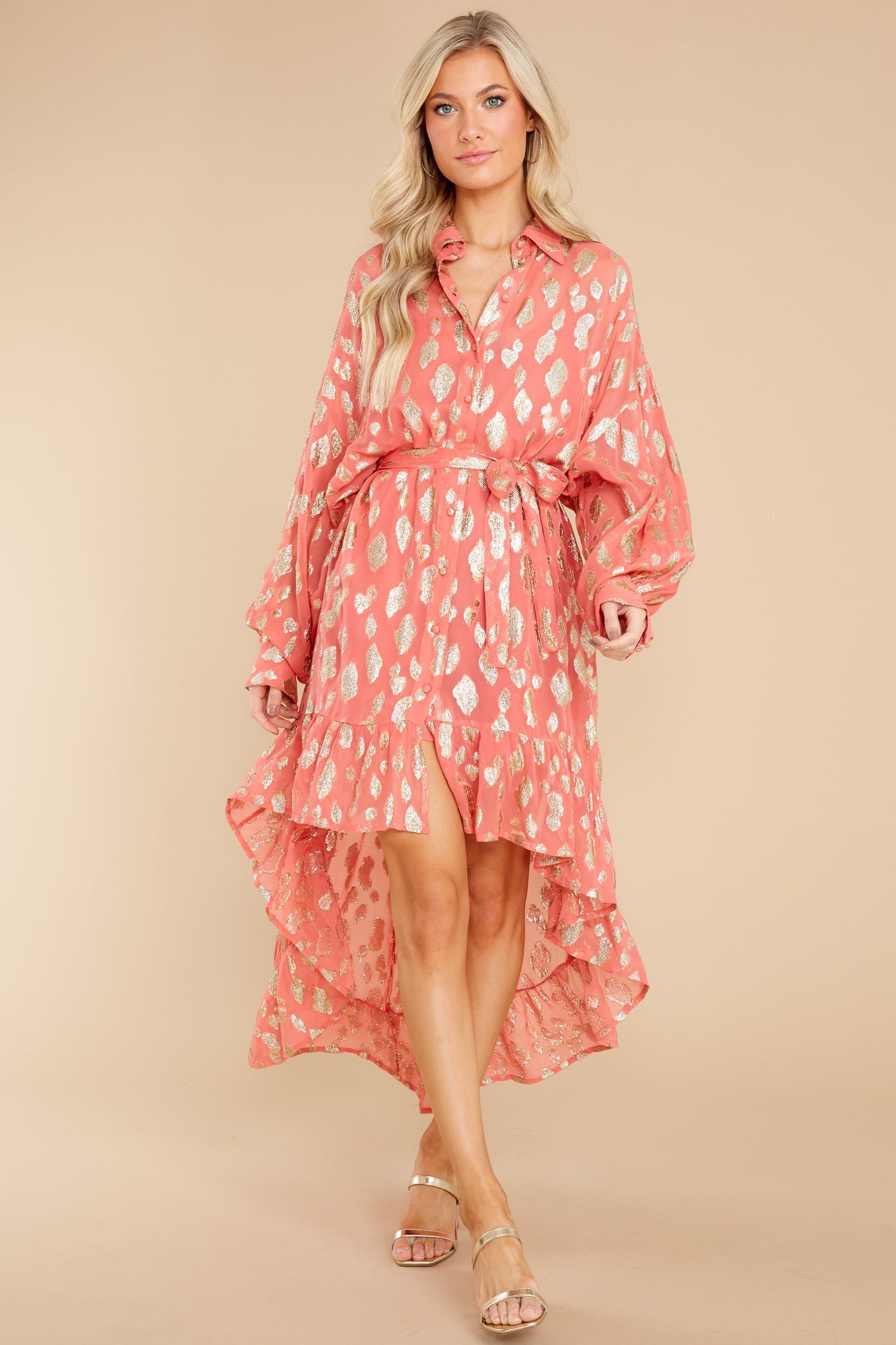 Azelie Ankara Blush Dress