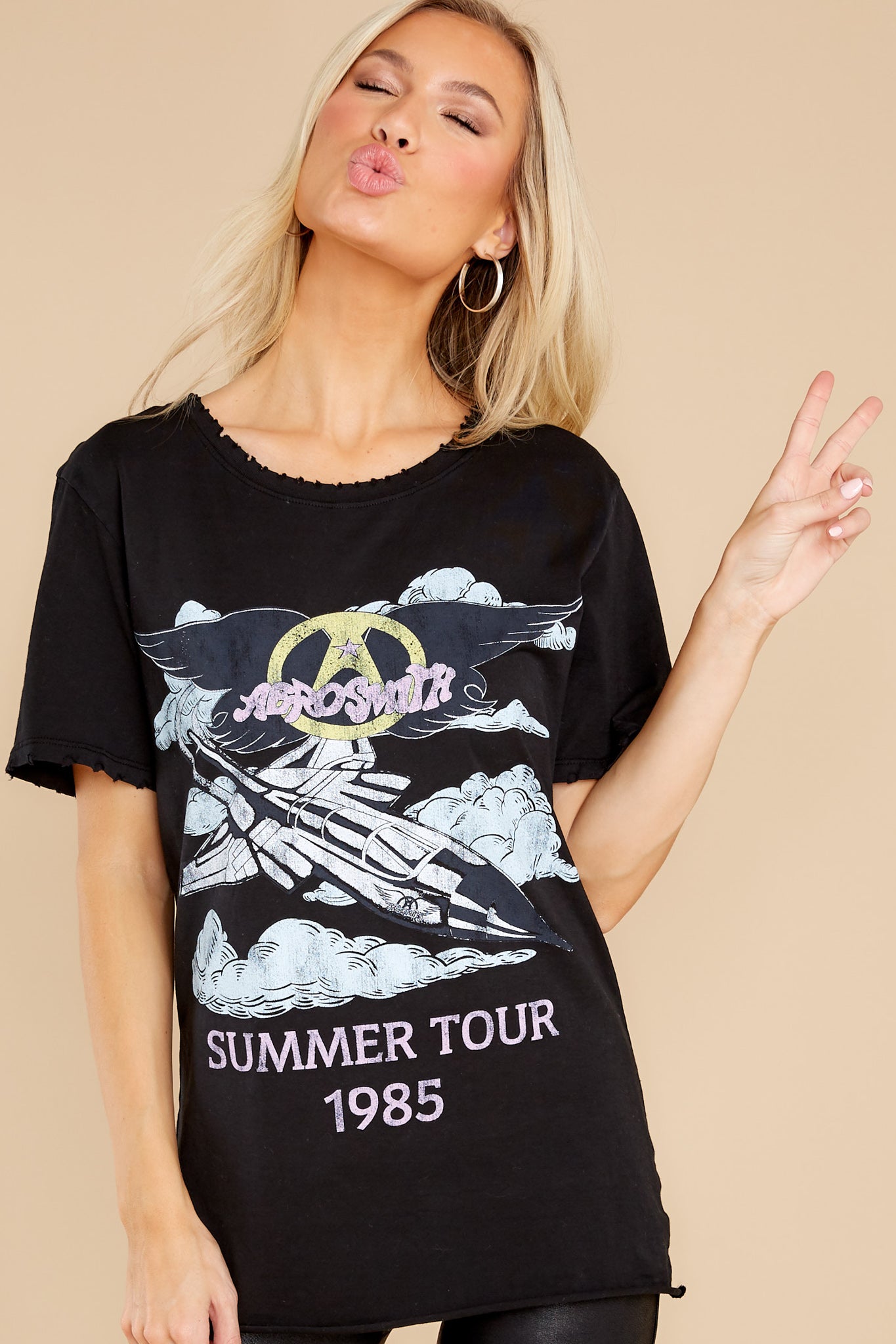 Rocking The Sky Vintage Black Tour Tee