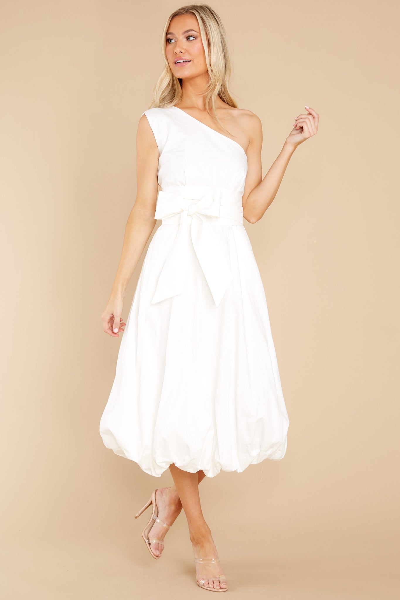 Cheery Times White Midi Dress