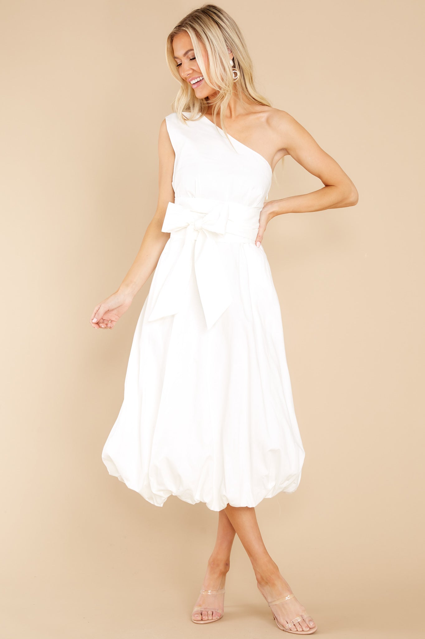 Cheery Times White Midi Dress