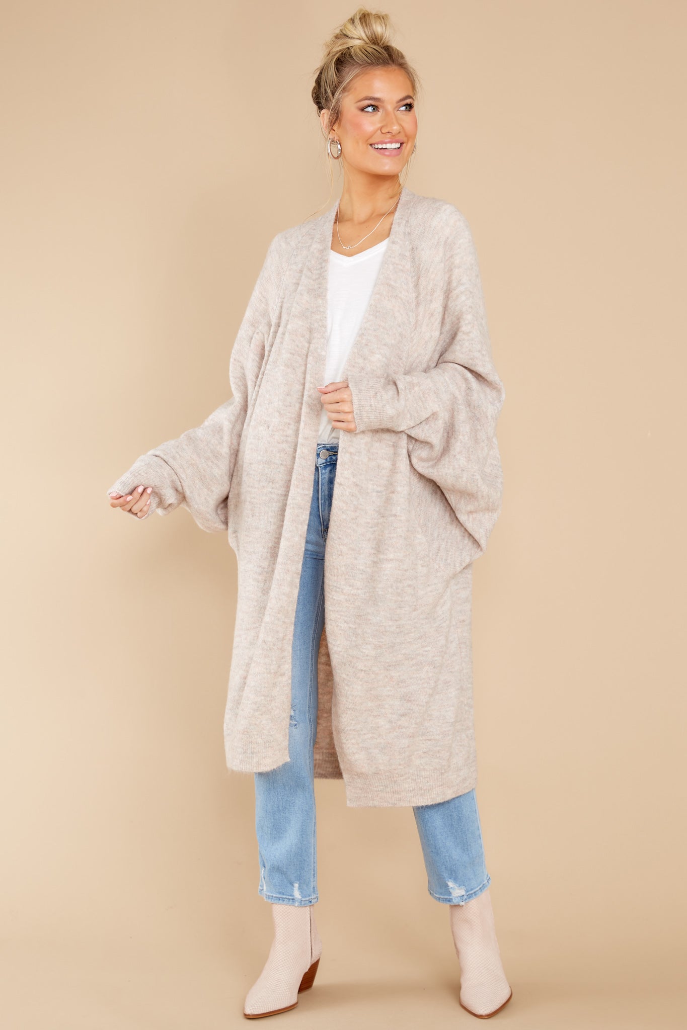 Miracles Of Cozy Beige Cardigan