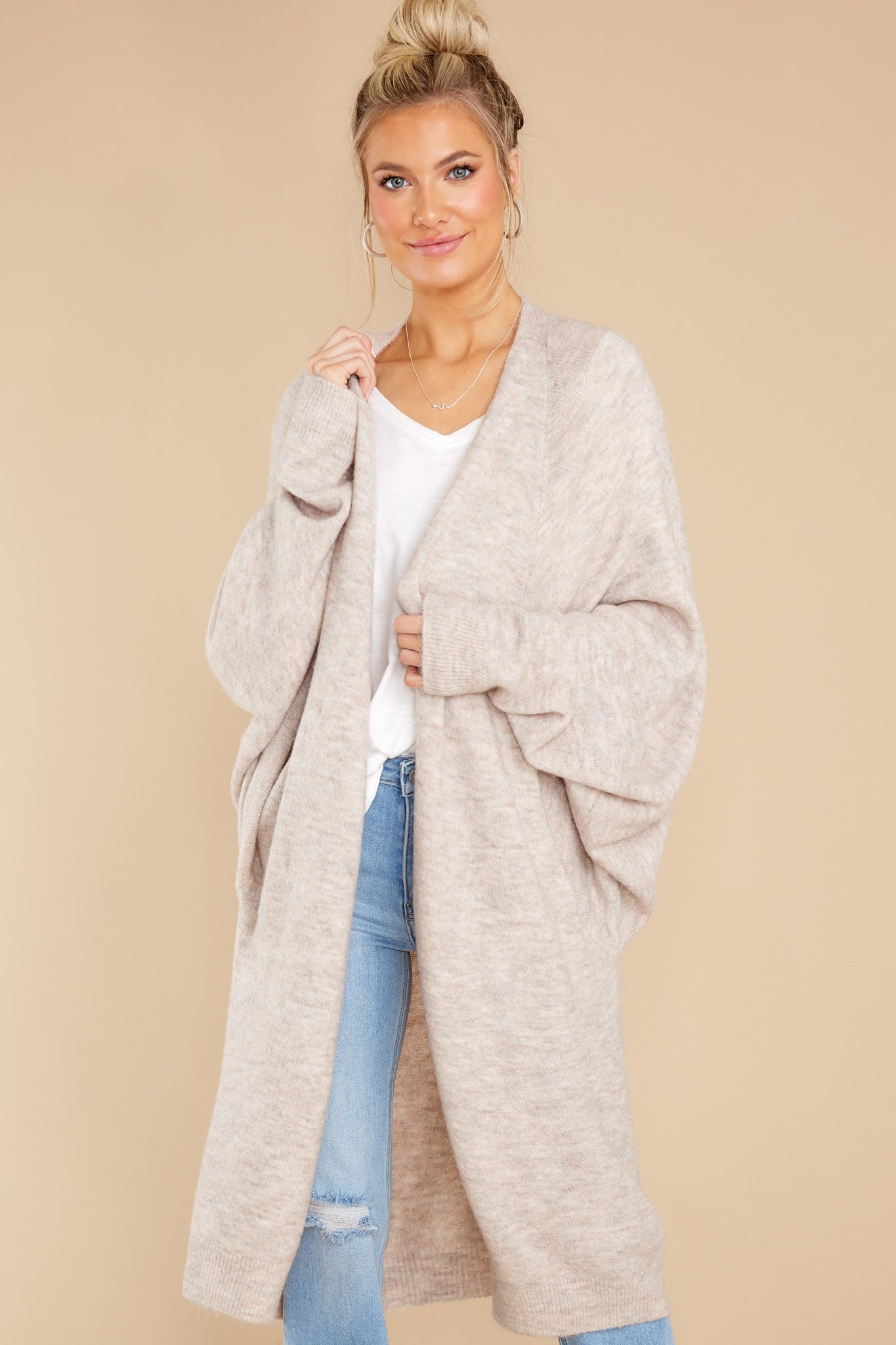 Miracles Of Cozy Beige Cardigan