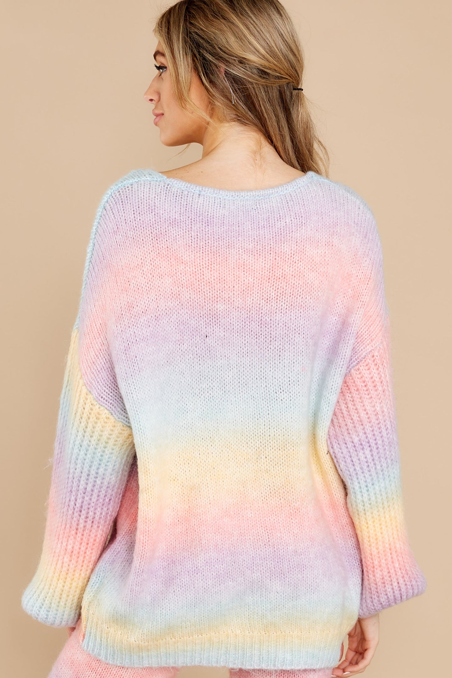 Rainbow Road Pink Multi Knit Sweater