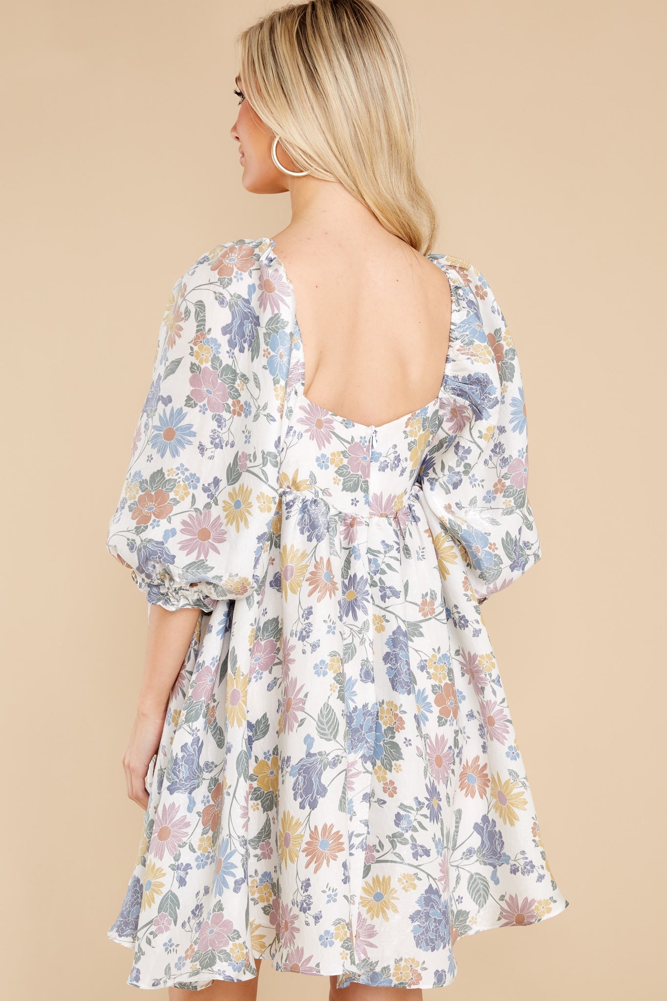 Something's Getting Started White Floral Print Dress