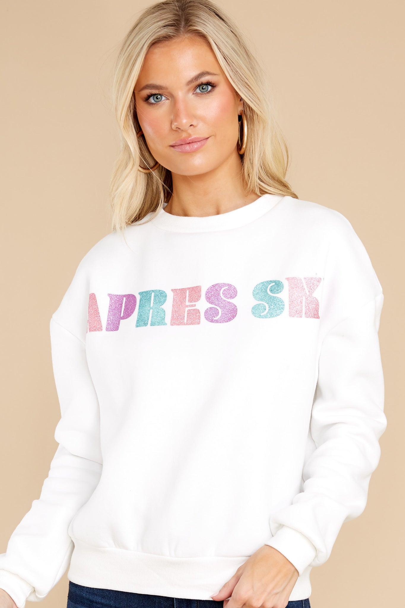 Apres Ski White Sweatshirt