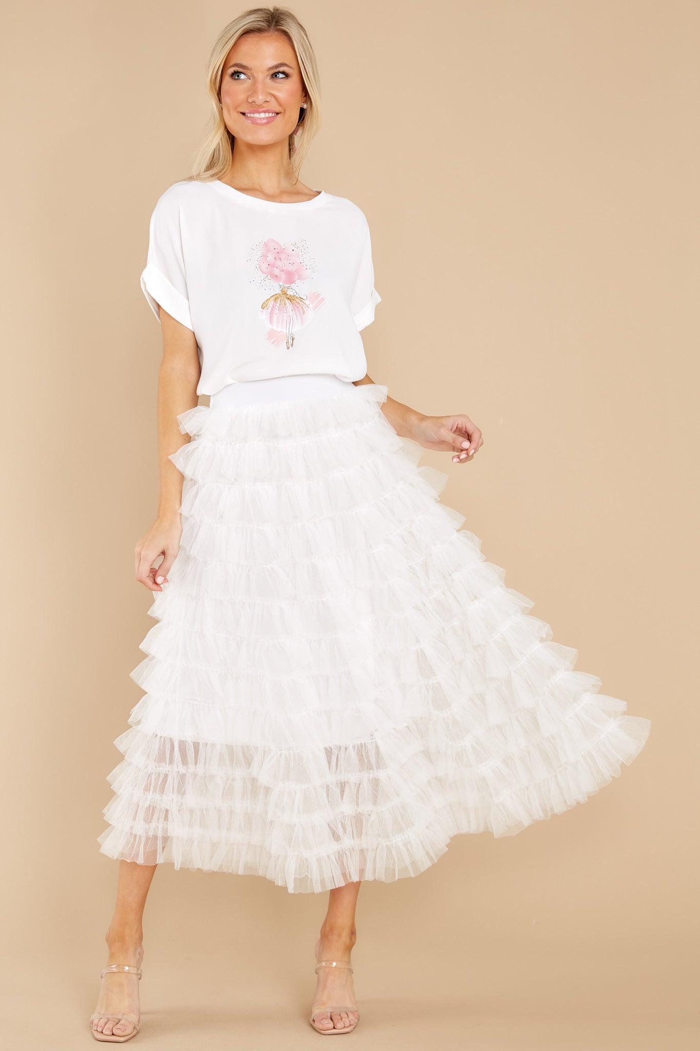 Let's Cha Cha White Skirt