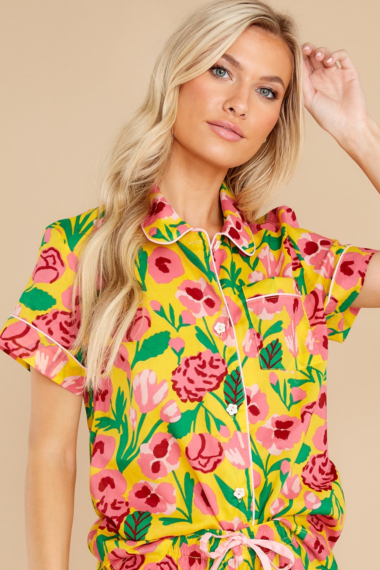 Leisure Honey Las Flores Short Sleeve Shirt