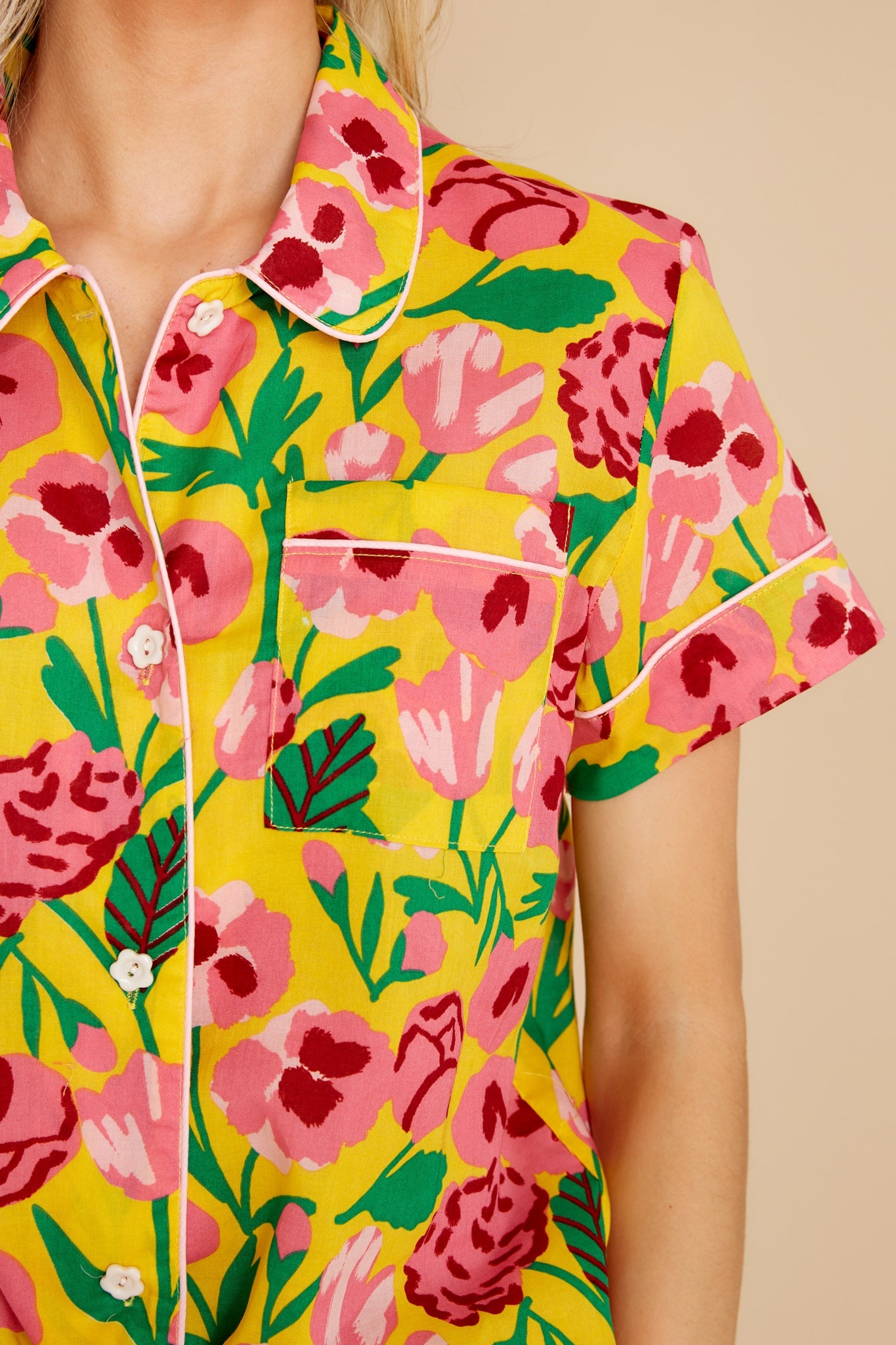 Leisure Honey Las Flores Short Sleeve Shirt