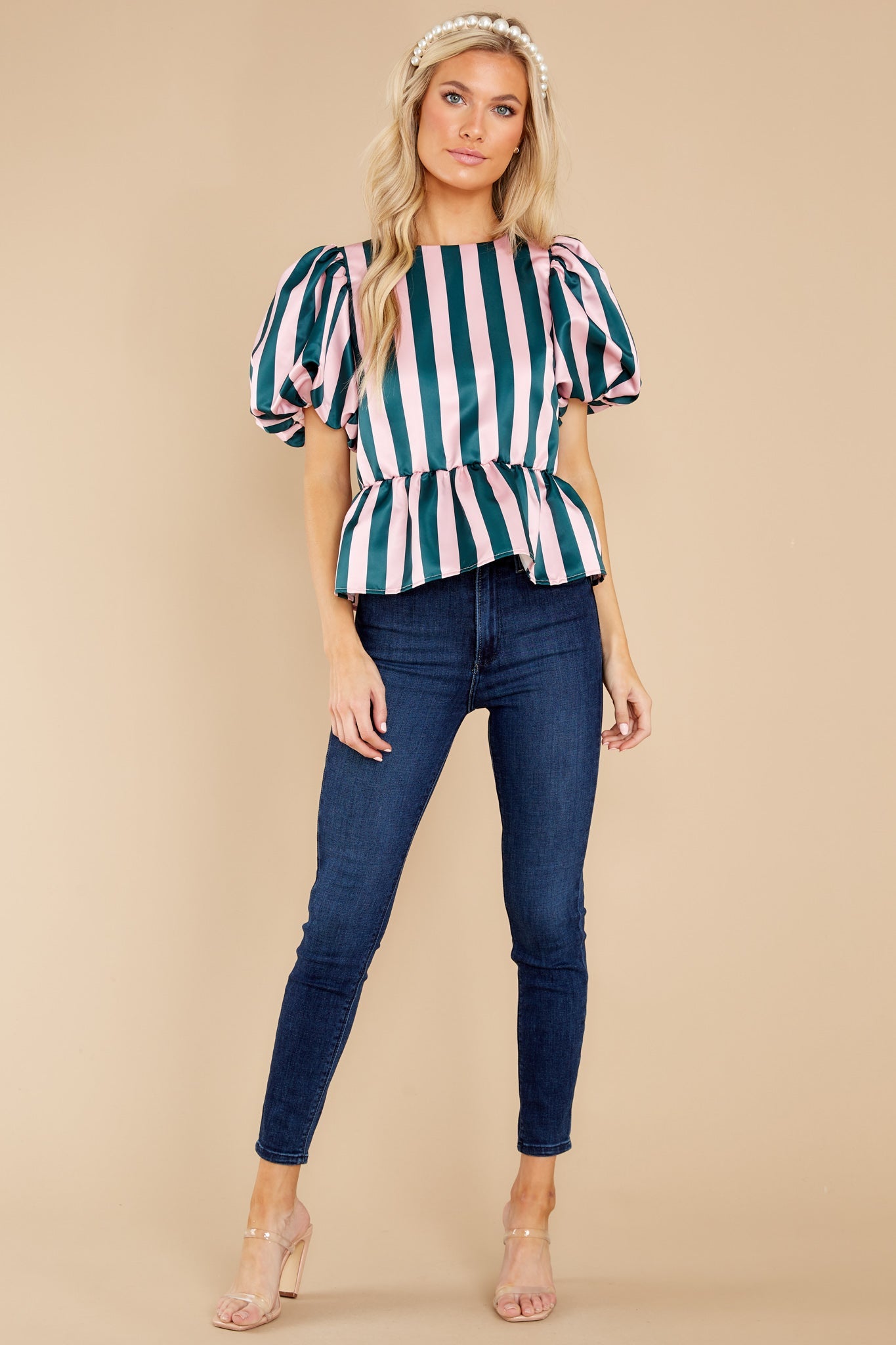 Angela Holiday Stripe Top