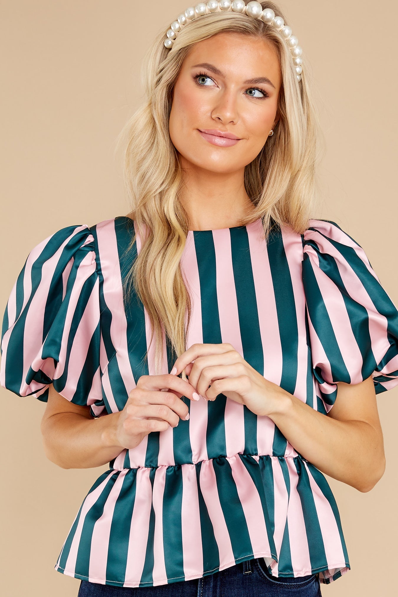 Angela Holiday Stripe Top