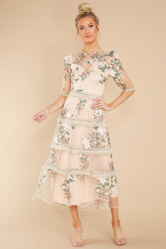 Honestly Love You Pink Floral Maxi Dress