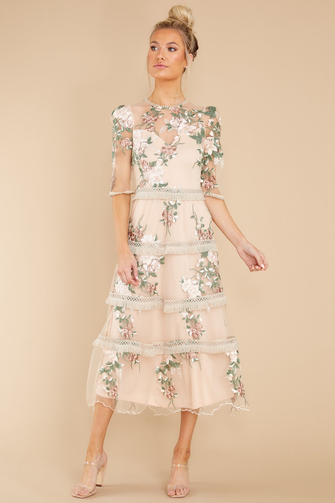 Honestly Love You Pink Floral Maxi Dress