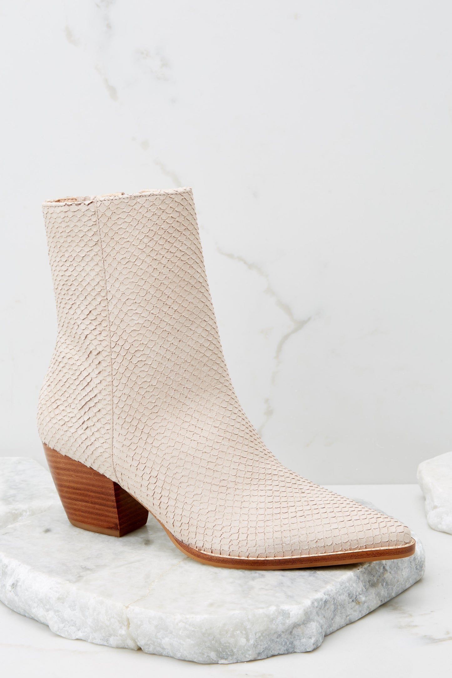 Caty Blush Snake Ankle Boots