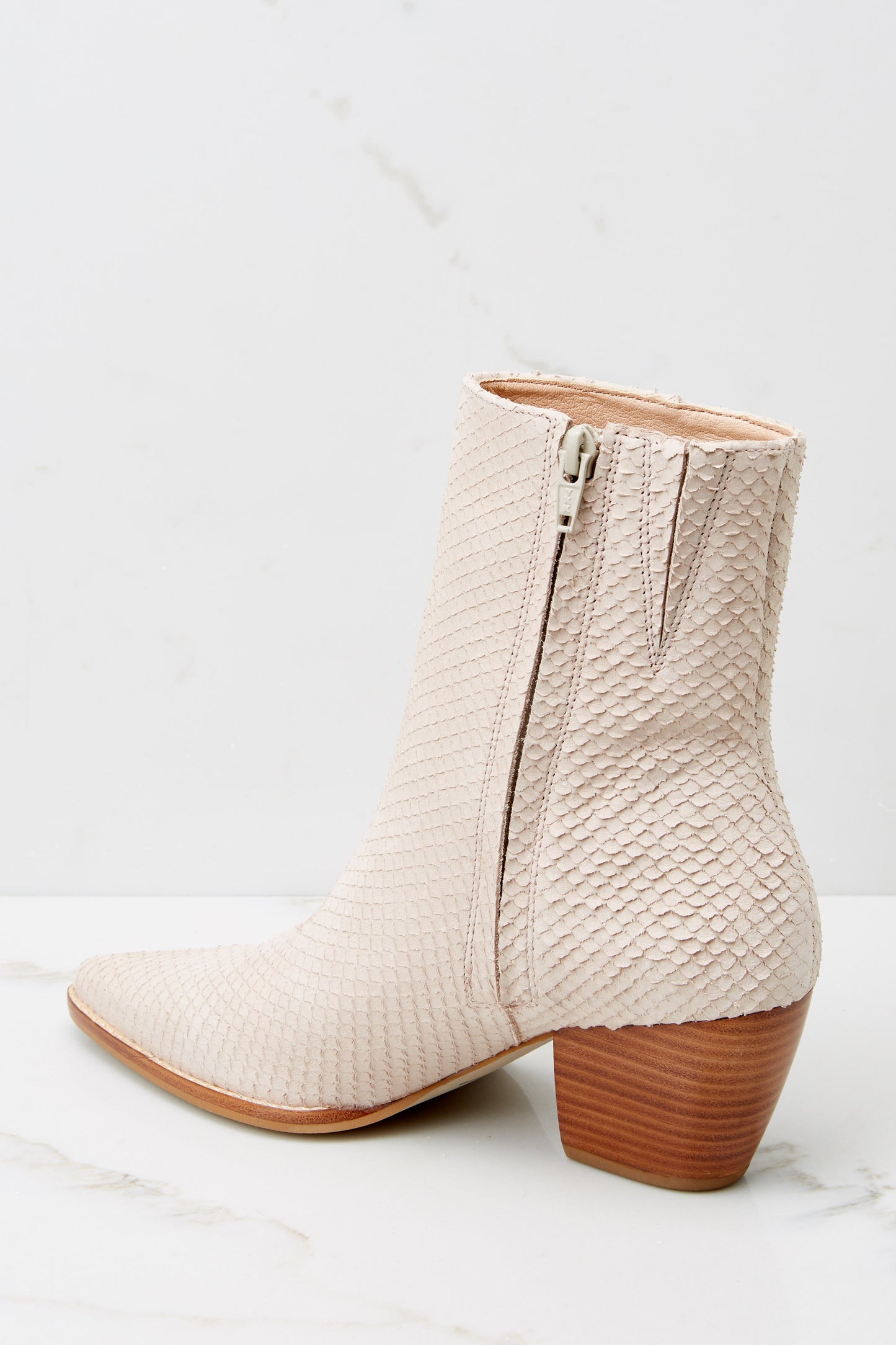 Caty Blush Snake Ankle Boots