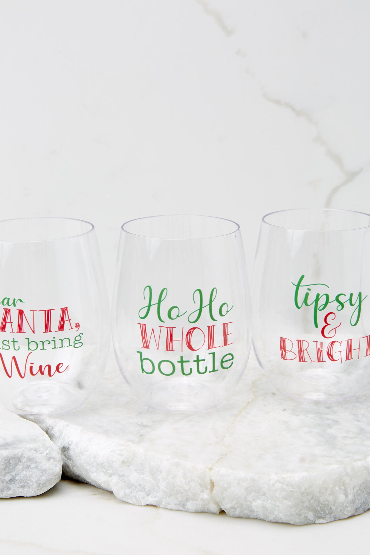 Tipsy And Bright To Go Wine Glasses