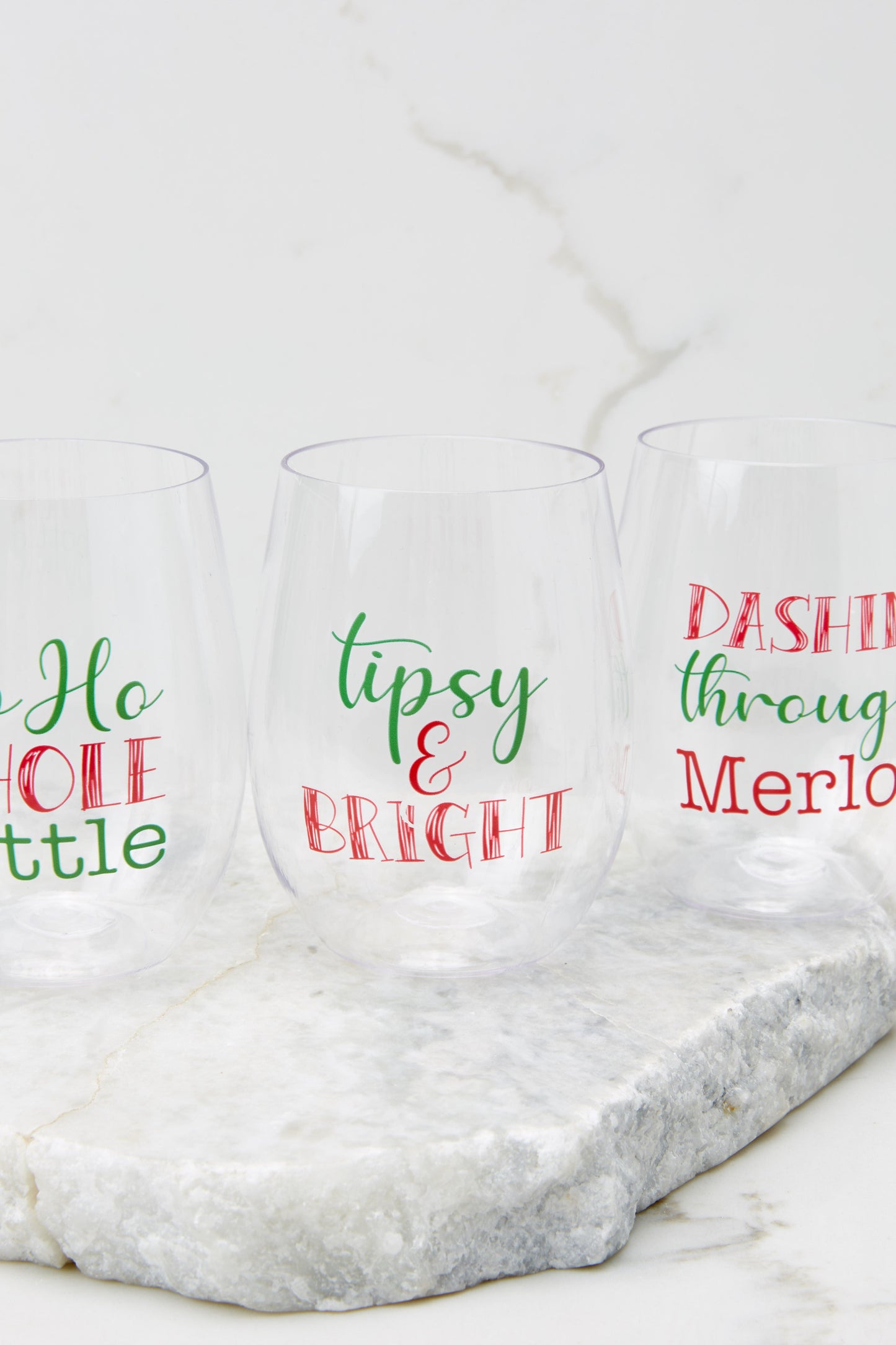 Tipsy And Bright To Go Wine Glasses