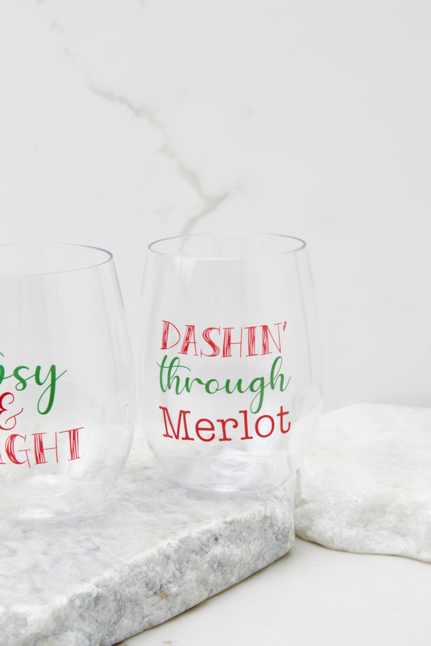 Tipsy And Bright To Go Wine Glasses