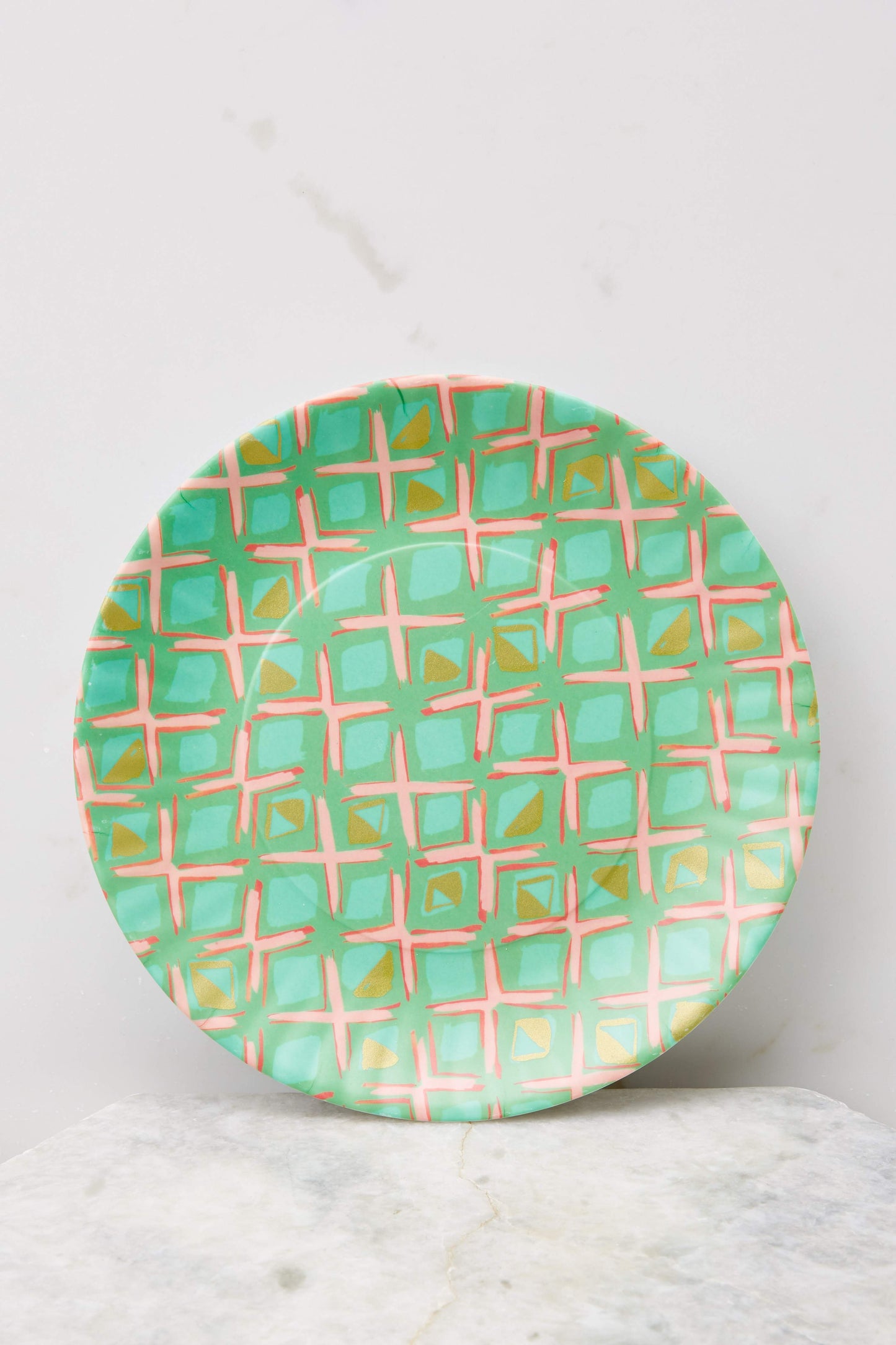 Pink And Green Melamine Plates