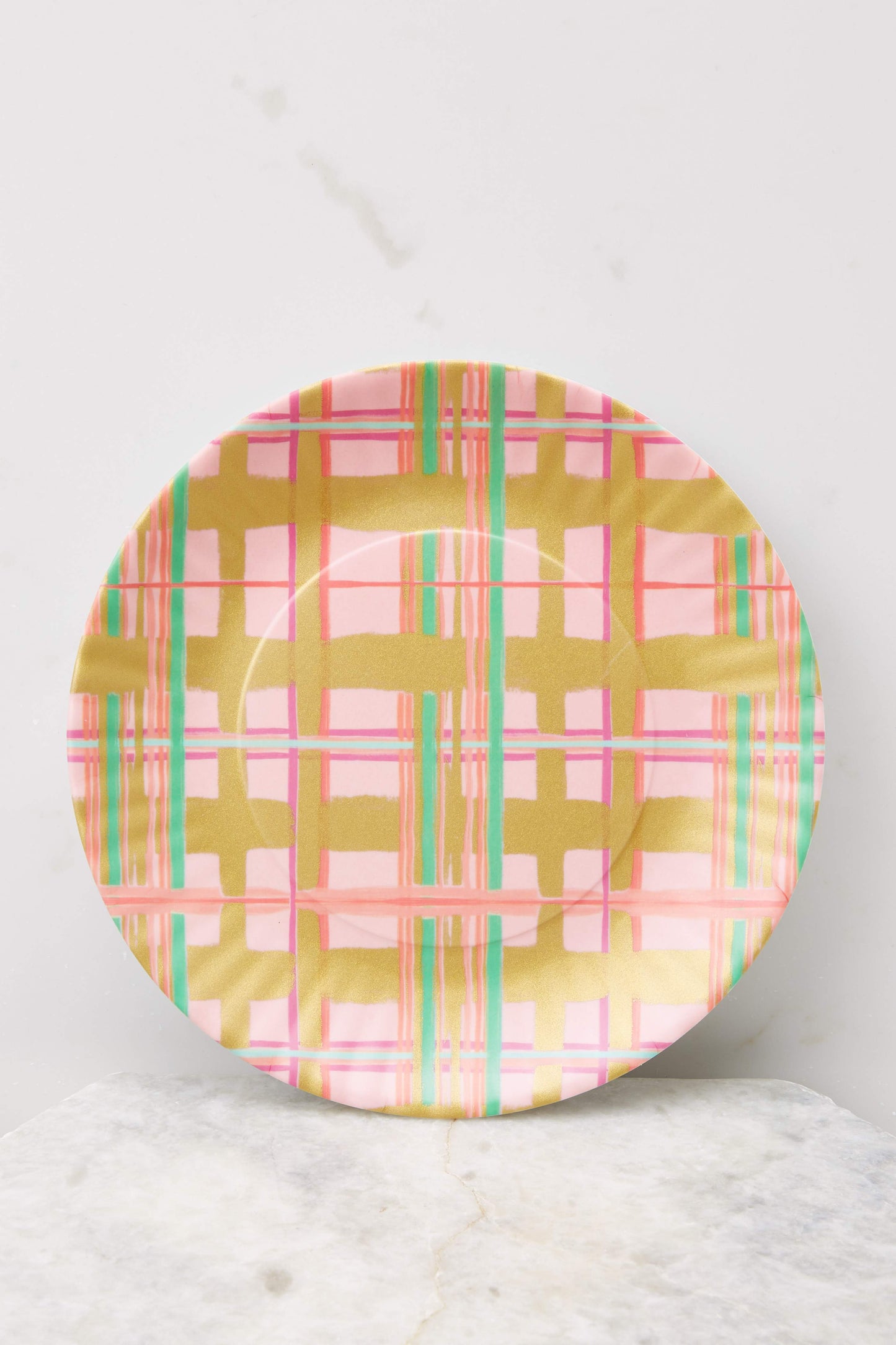 Pink And Green Melamine Plates
