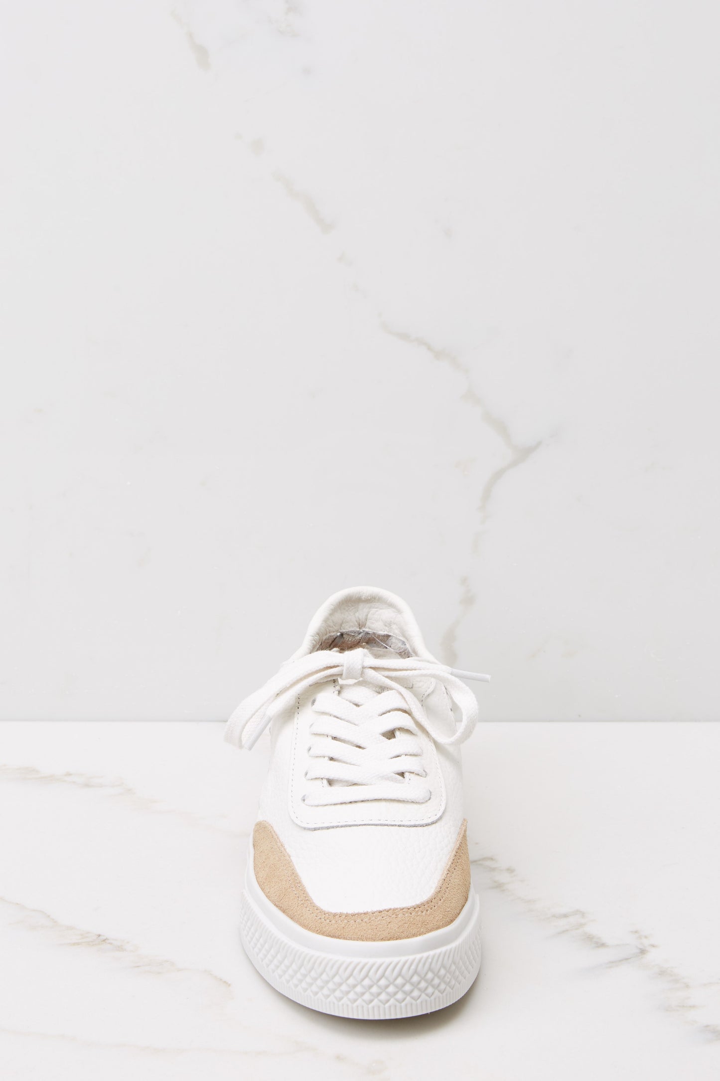 Belinda White Woven Leather Sneaker