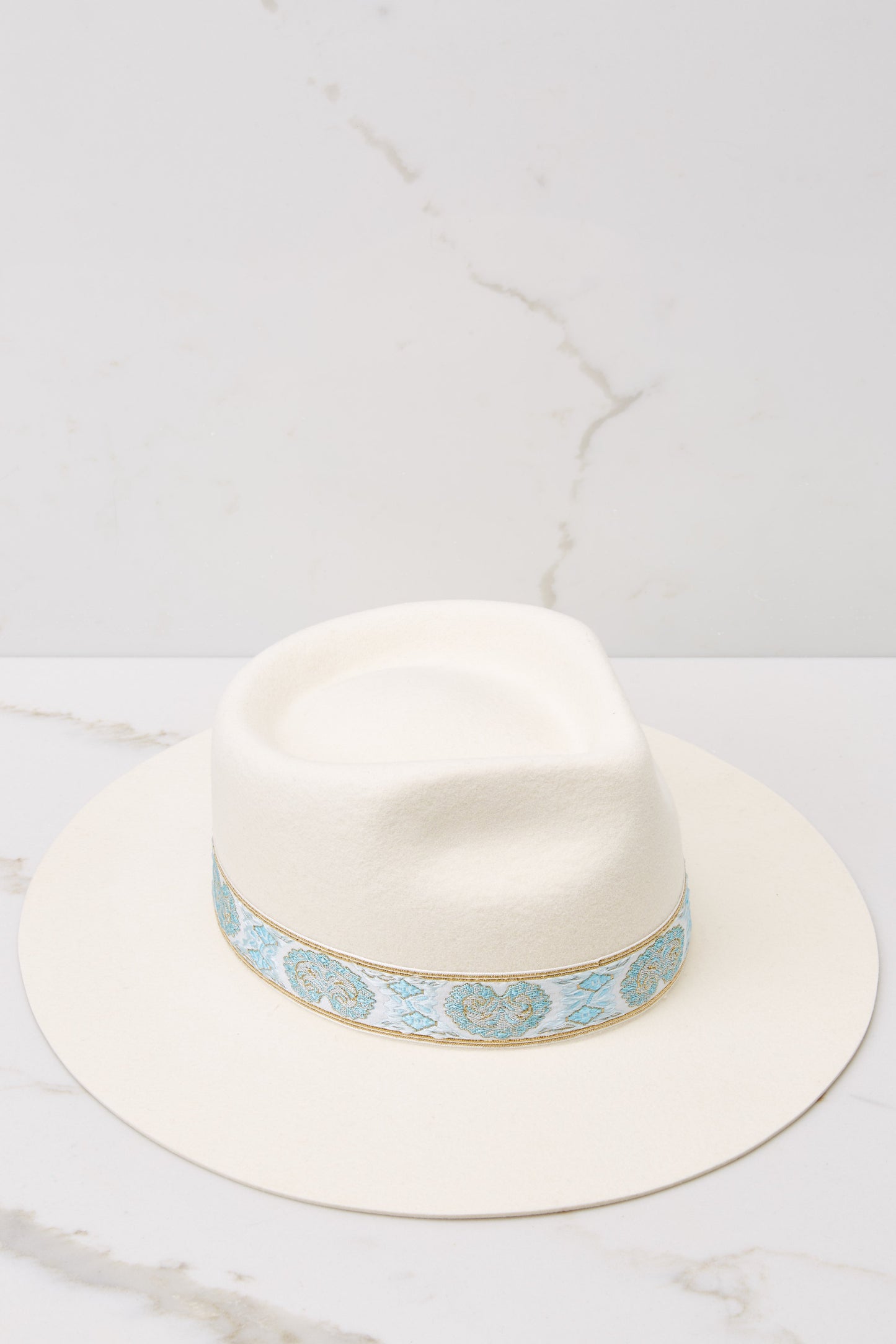 Aqua Beverly Ivory Hat