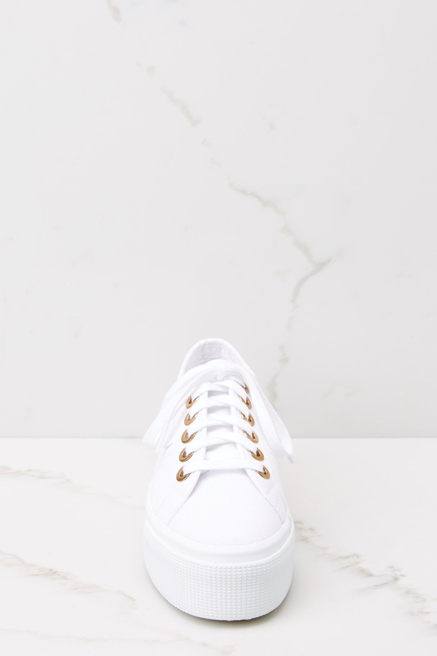 2790 Big Eyelet White And Gold Platform Sneakers