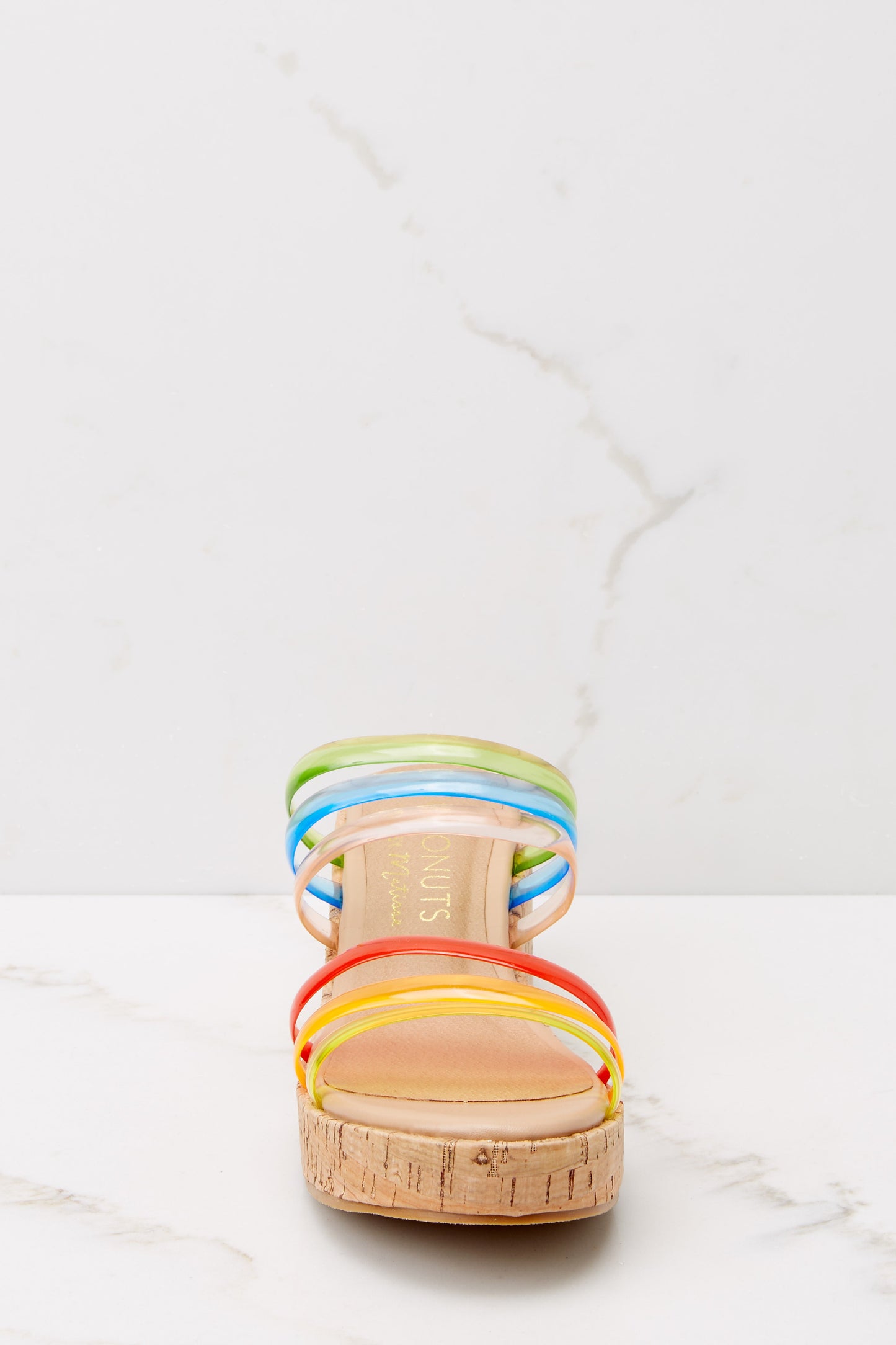 Mecca Rainbow Platform Sandals