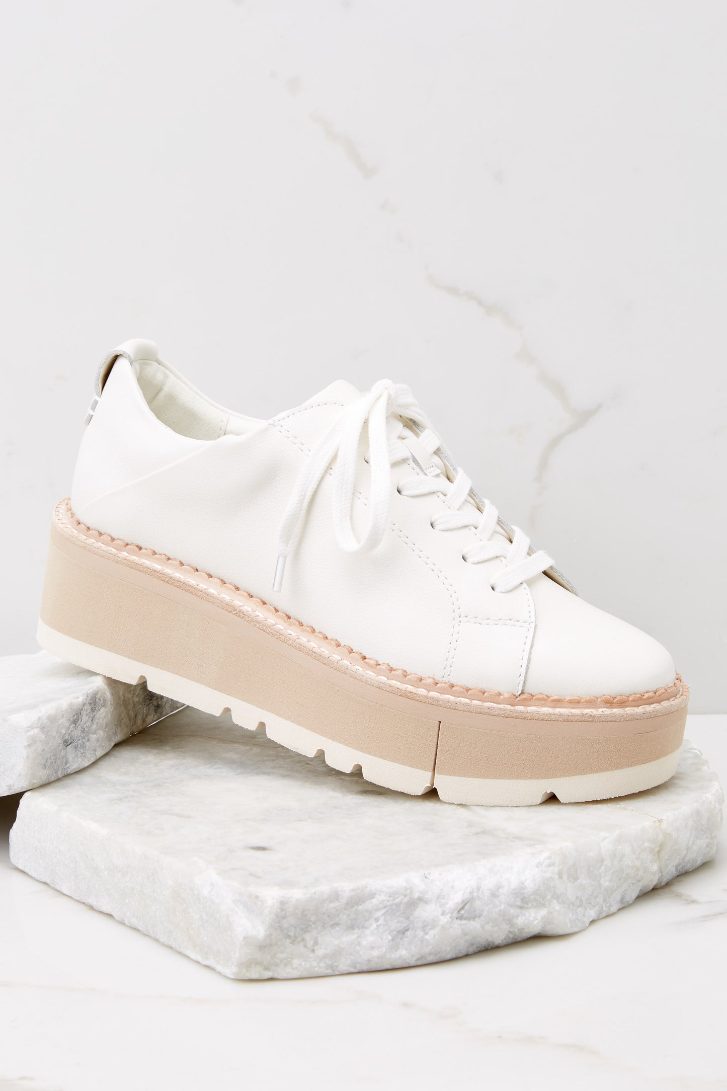 Toyah White Leather Sneakers