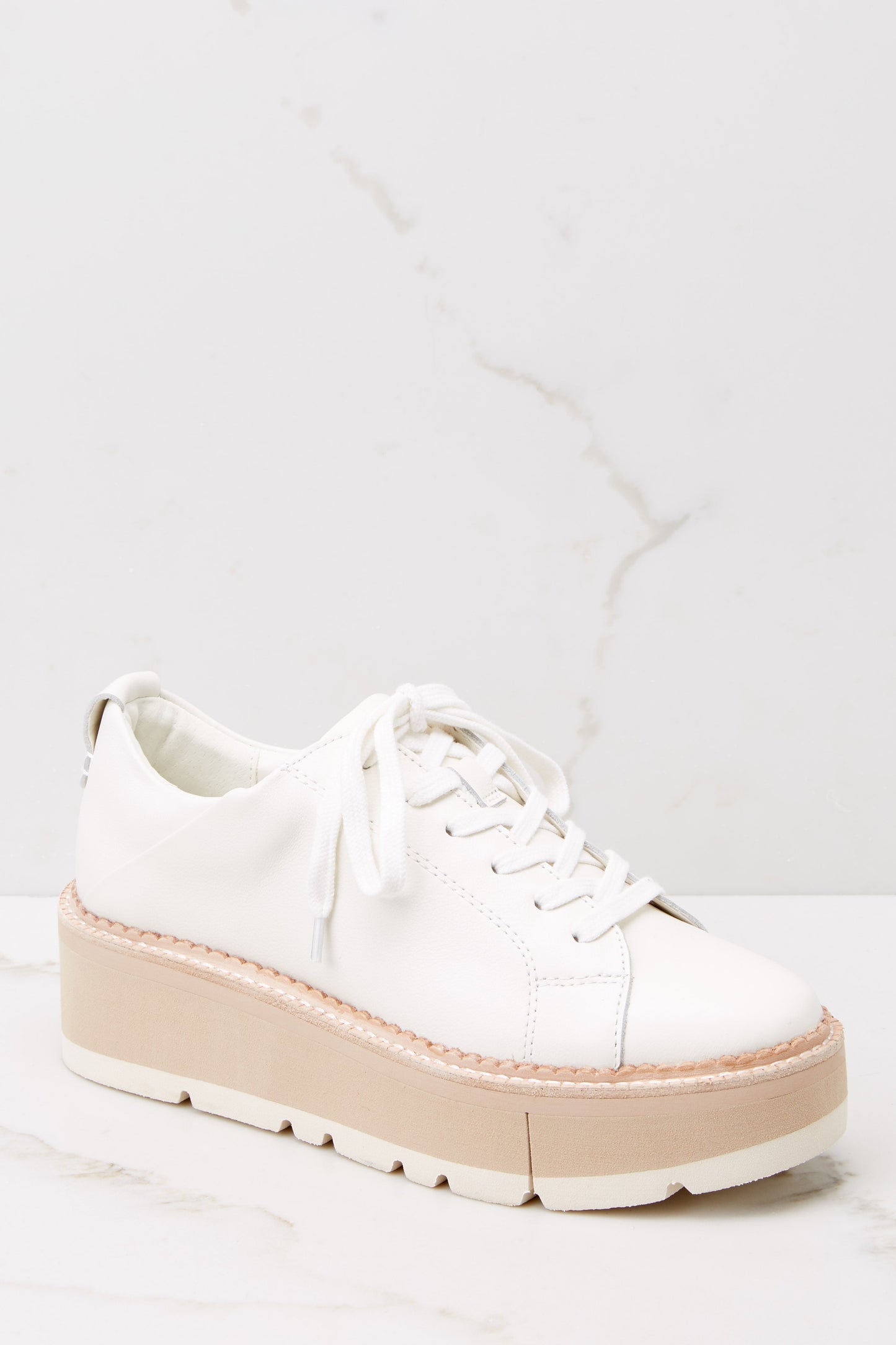 Toyah White Leather Sneakers