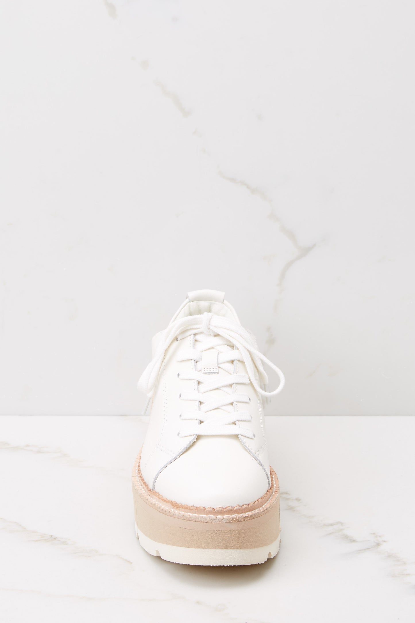 Toyah White Leather Sneakers