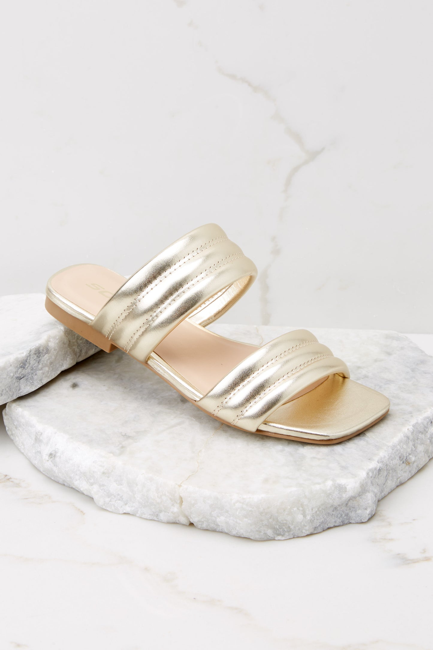 Strolling Along Gold Sandals
