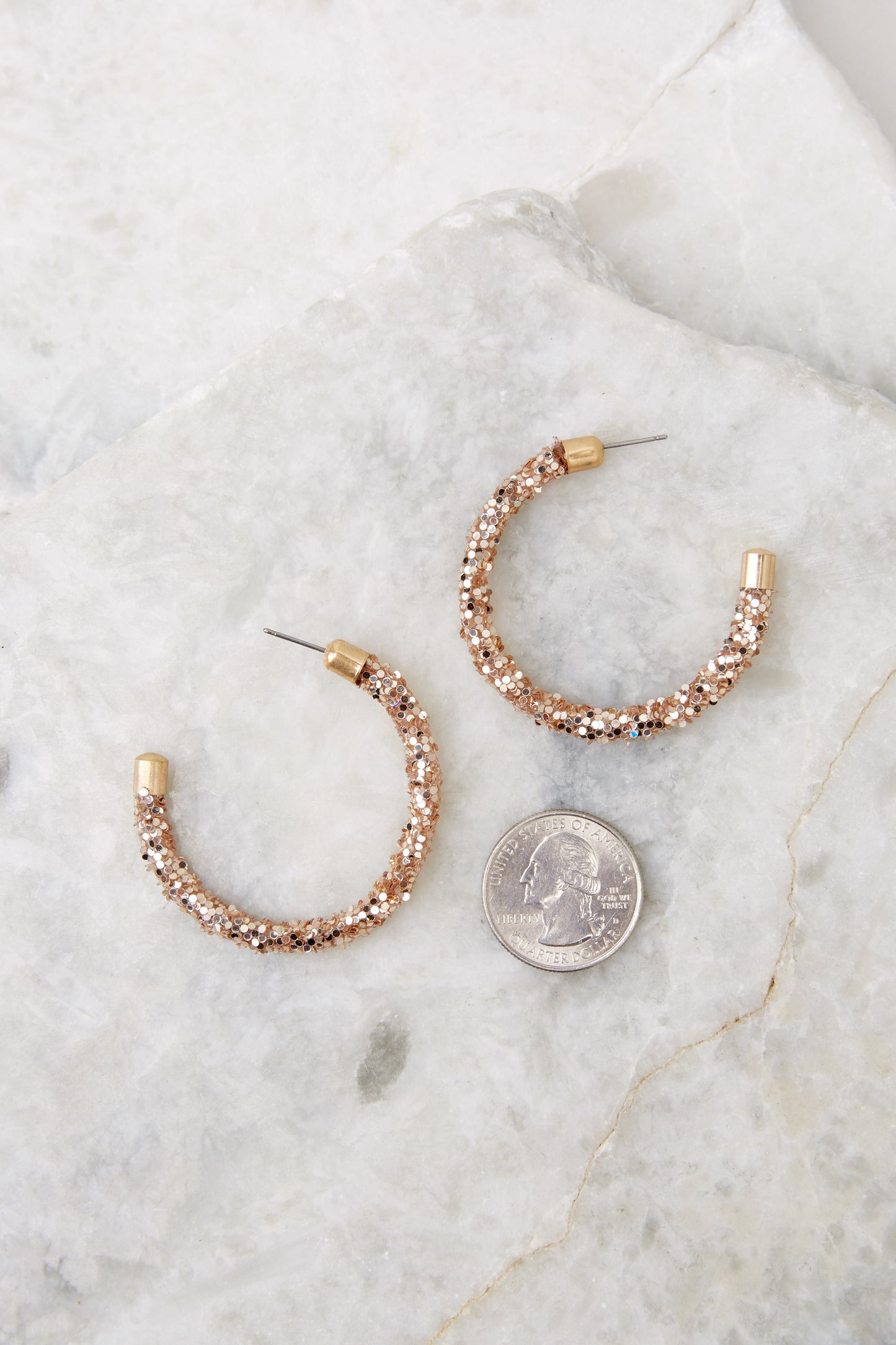 Sparkle And Shine Gold Hoop Earrings