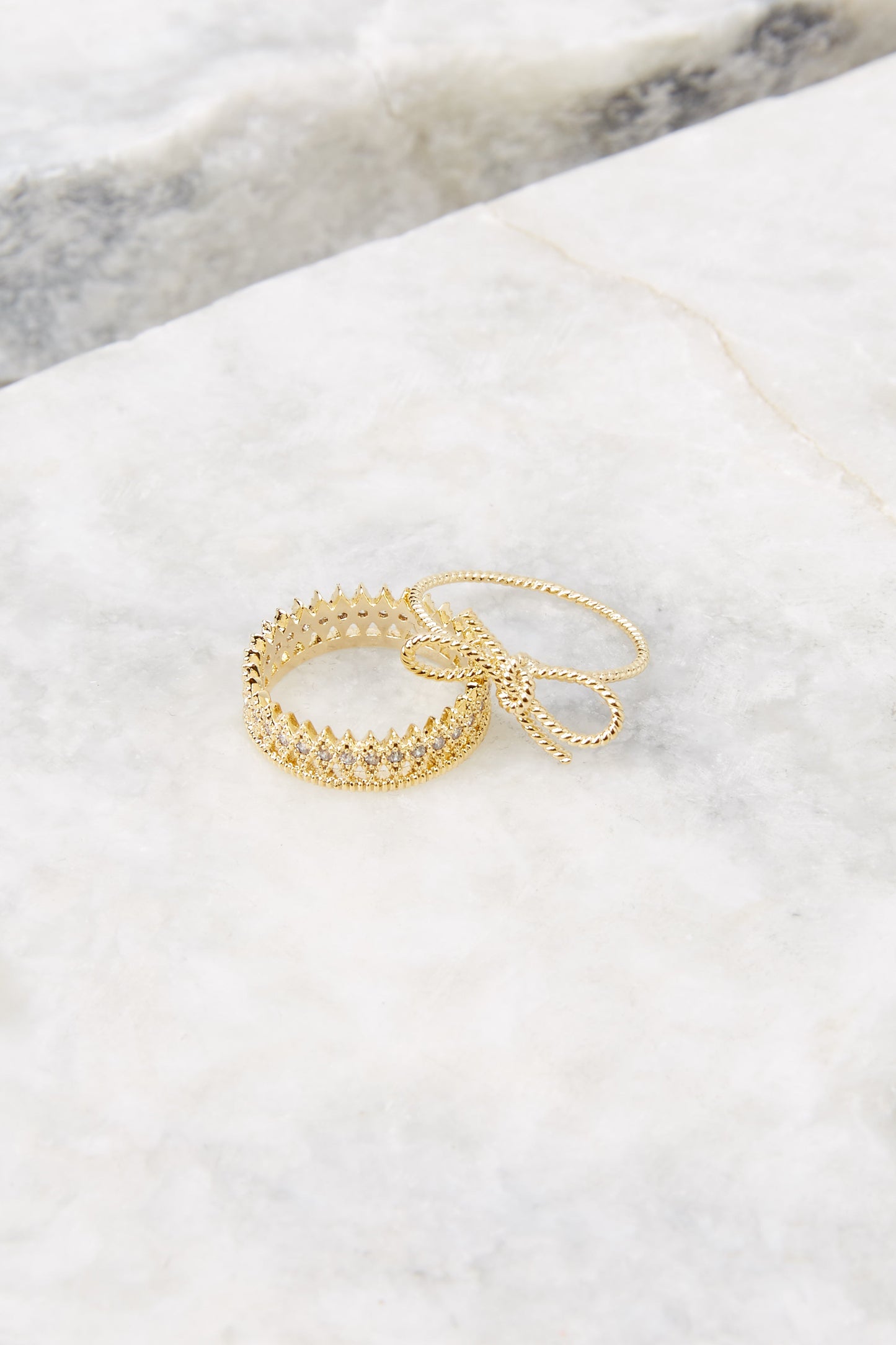 Fancy For You Gold Ring Set