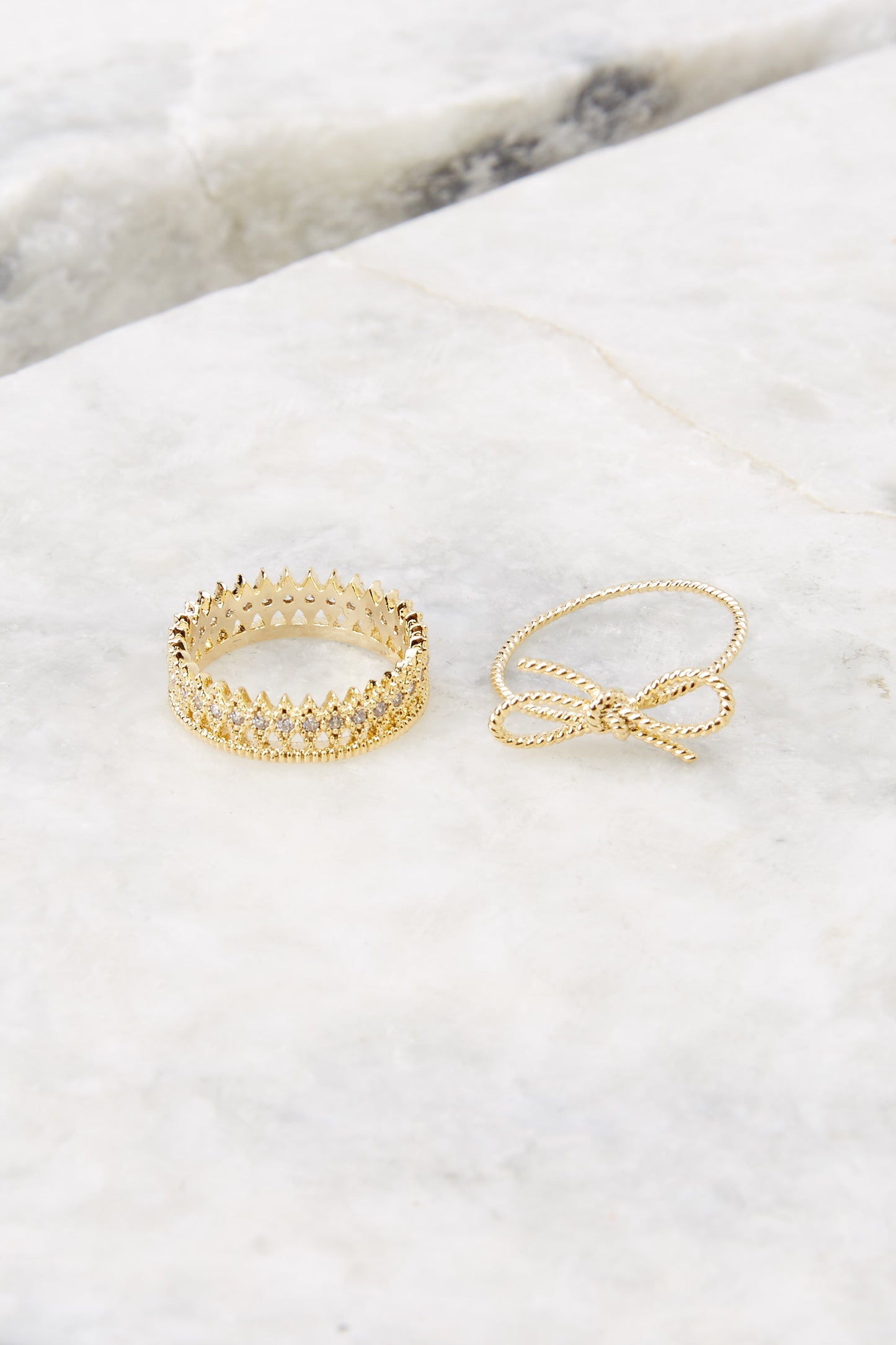 Fancy For You Gold Ring Set