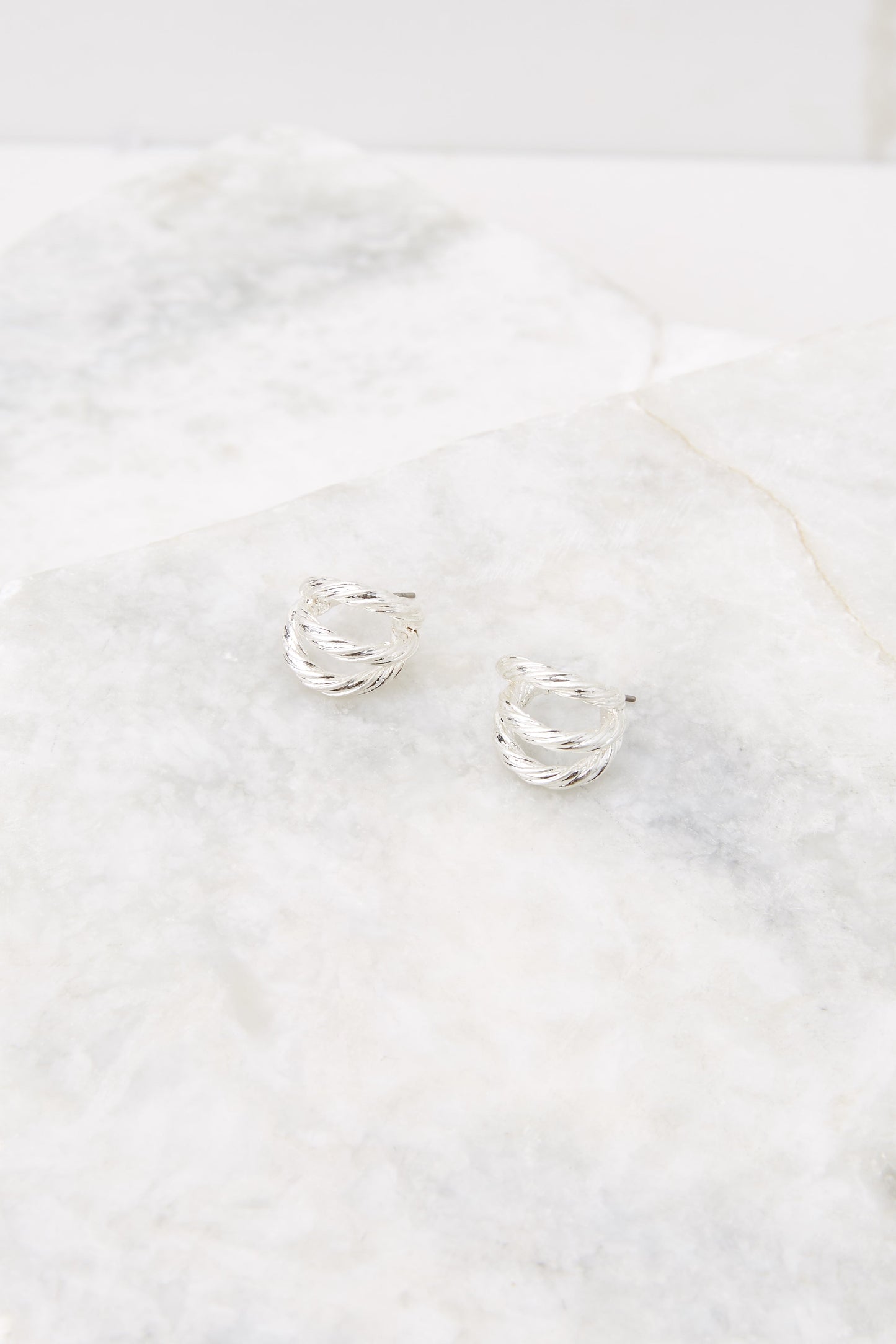 Looking Stellar Silver Hoop Earrings